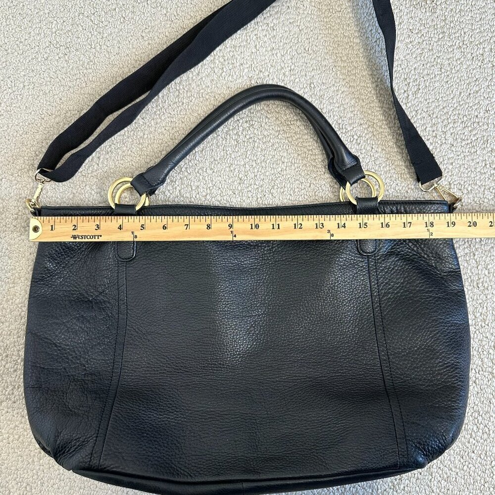 Gili Leather Tote Bag Black Pebbled - Picture 10 of 16